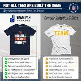 Chicago Bears NFL Adult Team Slogan Unisex T-Shirt - Navy