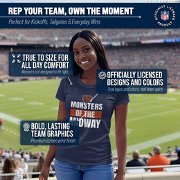 Chicago Bears NFL Womens Team Slogan Short Sleeve Tshirt - Navy