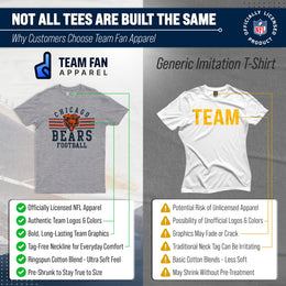 Chicago Bears NFL Adult Short Sleeve Team Stripe Tee - Sport Gray