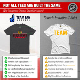 Chicago Blackhawks Adult NHL Heather Charcoal True Fan Hockey T-Shirt - Charcoal
