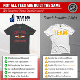 Chicago Blackhawks NHL Adult Faceoff Tag-Less T-Shirt - Black