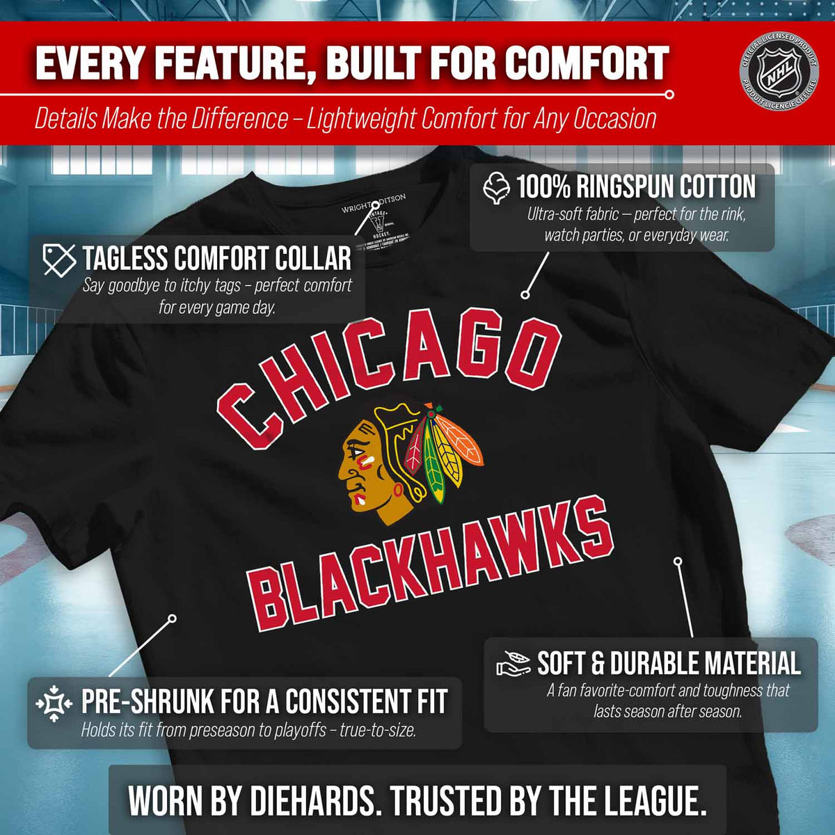 Chicago Blackhawks NHL Gameday T-Shirt - Black