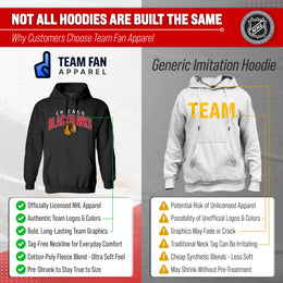 Chicago Blackhawks NHL Adult Unisex Powerplay Hooded Sweatshirt - Black Heather