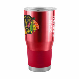 Chicago Blackhawks NHL Hockey 30oz Stainless Steel Vacuum Insulated Game Day Tumbler with Silicone Grip - Red
