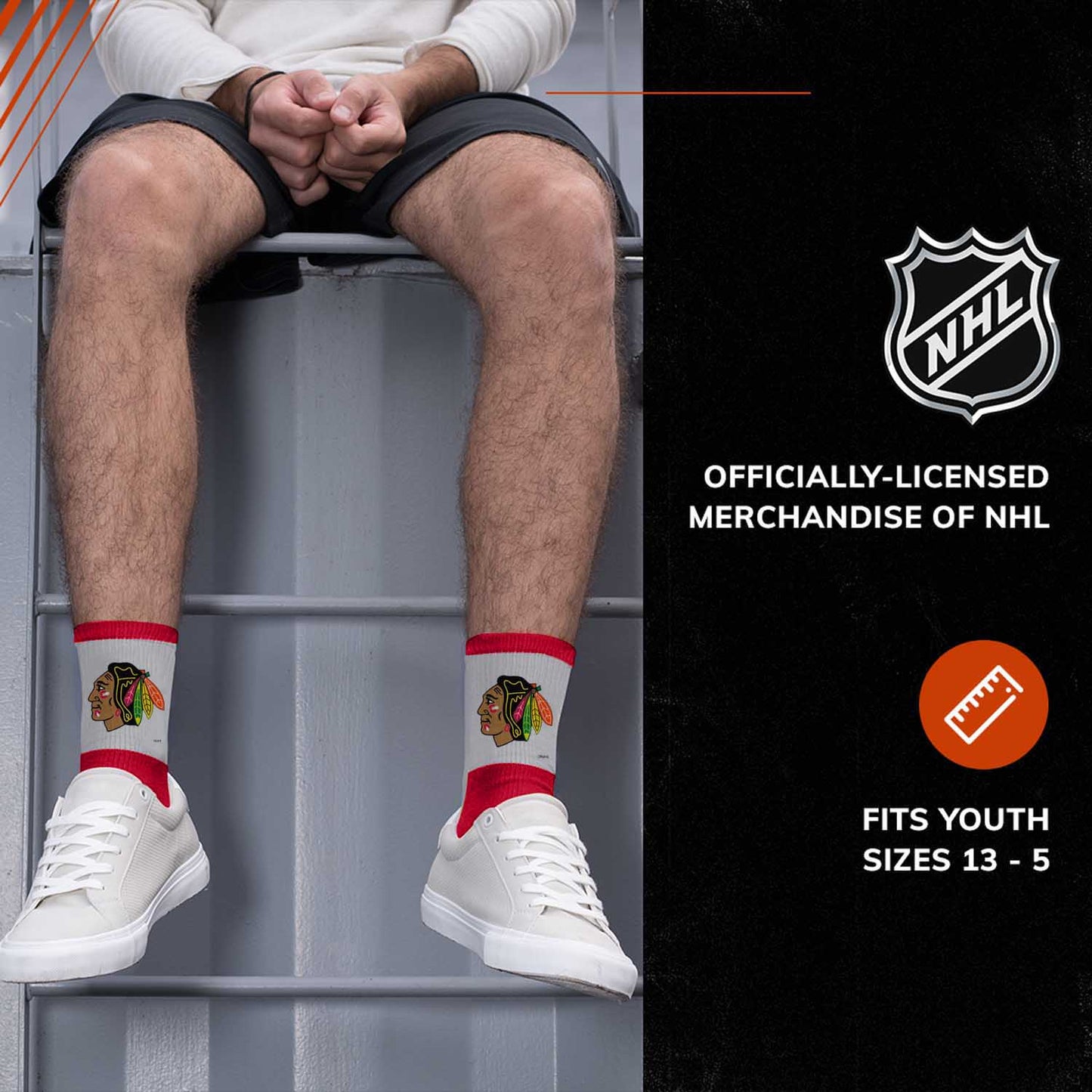 Chicago Blackhawks NHL Youth Surge Socks - Red