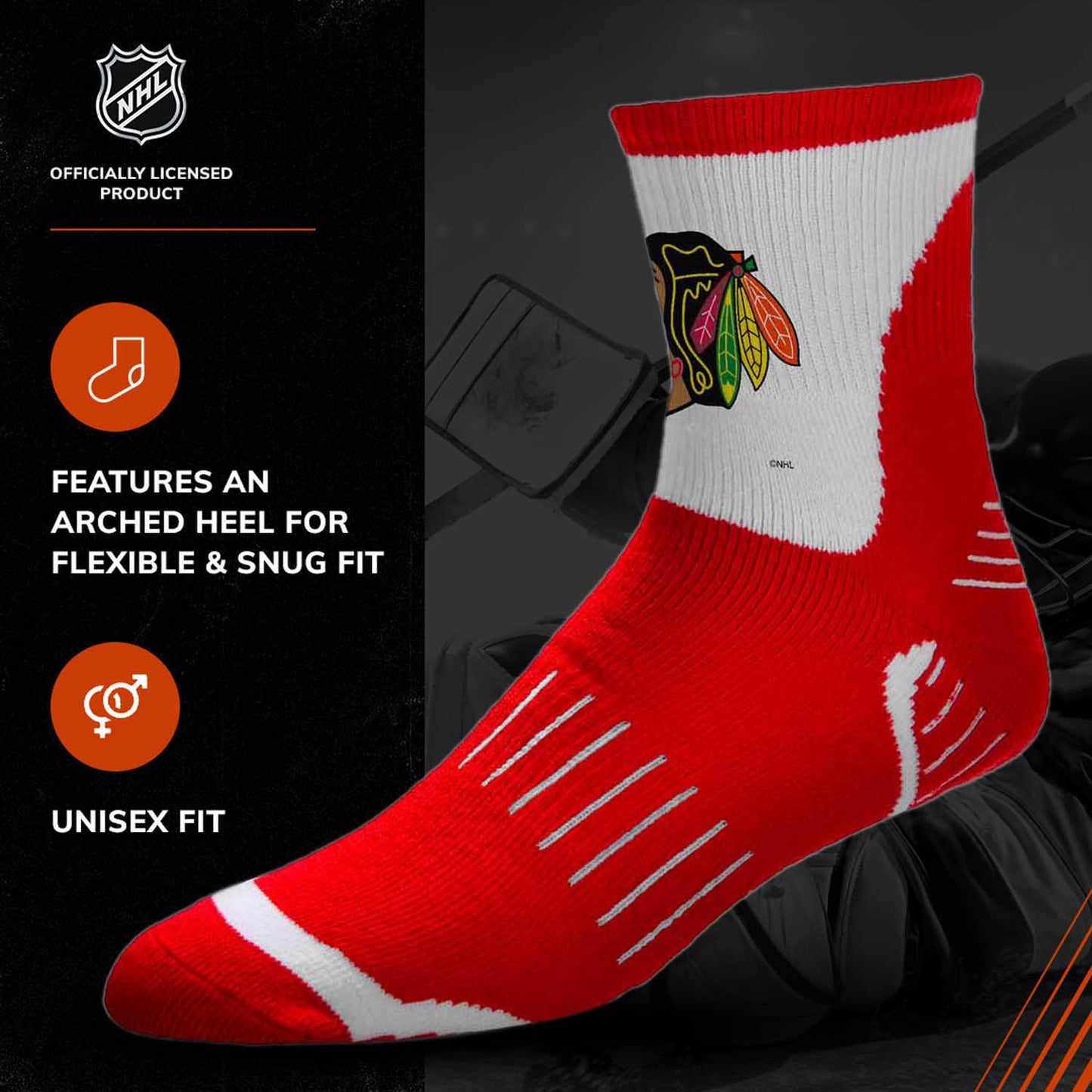 Chicago Blackhawks NHL Youth Surge Socks - Red