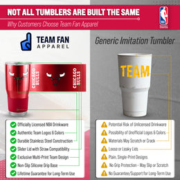 Chicago Bulls NBA Basketball 30oz Stainless Steel Vacuum Insulated Game Day Tumbler with Silicone Grip - Red