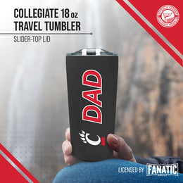 Cincinnati  Bearcats NCAA Stainless Steel Travel Tumbler for Dad - Black