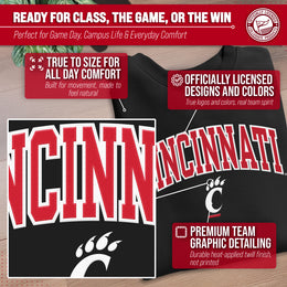 Cincinnati Bearcats Collegiate Adult Tackle Twill Crewneck Sweatshirt - Black