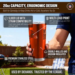 Cleveland Browns NFL 20oz Gameday Stainless Steel Tumbler - Carrot Orange