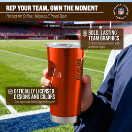 Cleveland Browns NFL 20oz Gameday Stainless Steel Tumbler - Carrot Orange
