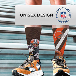 Cleveland Browns NFL Adult Player Stripe Sock - Brown