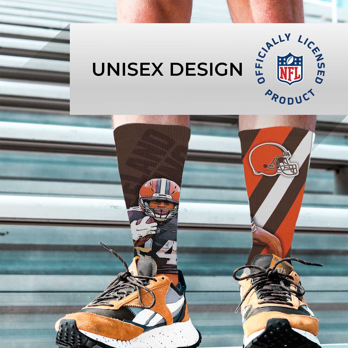 Cleveland Browns NFL Youth Player Stripe Sock - Brown