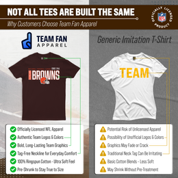 Cleveland Browns NFL Adult Modern Endzone Tag-Less T-Shirt - Dark Brown