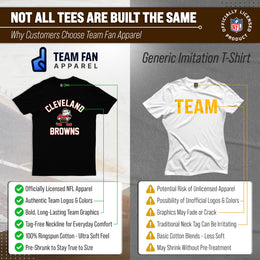 Cleveland Browns NFL Adult Retro Gameday Unisex T-Shirt - Black