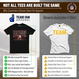 Cleveland Browns NFL Adult Overtime Blueprint Tag-Less T-Shirt - Black
