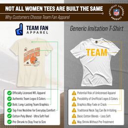 Cleveland Browns NFL Womens Distressed Helmet Tag-Less Soft T-Shirt - Birch