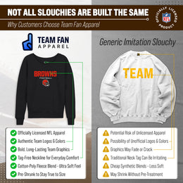 Cleveland Browns NFL Womens Helmet French Terry Slouchy Top - Charcoal