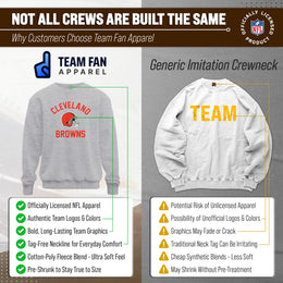 Cleveland Browns NFL Adult Gameday Football Crewneck Sweatshirt - Sport Gray