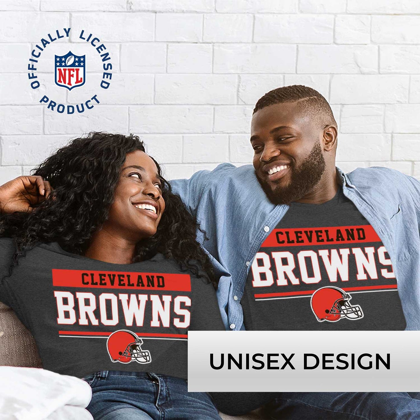 Cleveland Browns NFL Adult Charcoal Long Sleeve T Shirt - Charcoal