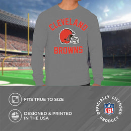 Cleveland Browns NFL Gameday Adult Long Sleeve Shirt - Sport Gray