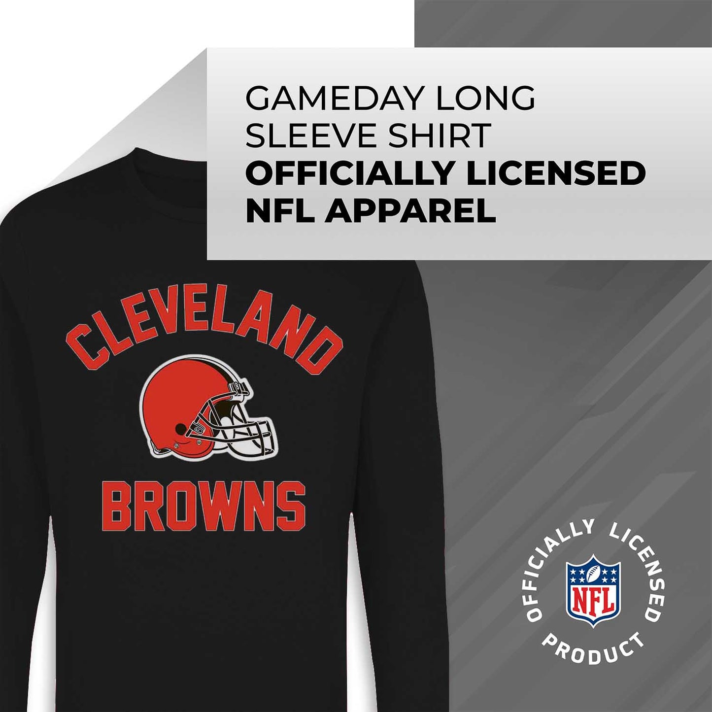 Cleveland Browns NFL Gameday Adult Long Sleeve Shirt - Black