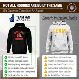 Cleveland Browns Team Fan Apparel NFL  Medium Black Gameday Hoodie - Black