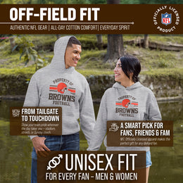 Cleveland Browns NFL Adult Property Of Hooded Sweatshirt - Sport Gray