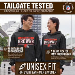 Cleveland Browns NFL Adult Gameday Charcoal Hooded Sweatshirt - Charcoal