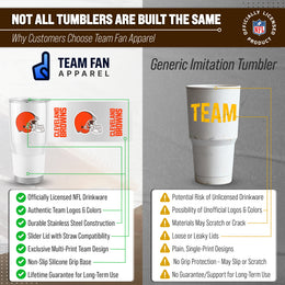 Cleveland Browns NFL 30oz Gameday Stainless Steel Tumbler - White