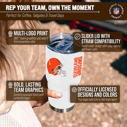 Cleveland Browns NFL 30oz Gameday Stainless Steel Tumbler - White