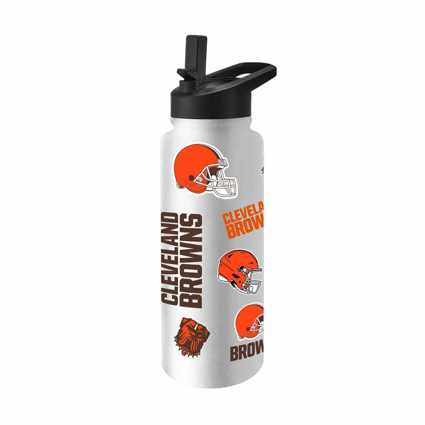 Cleveland Browns NFL 34oz Quencher Stainless Steel Insulated Water Bottle - White