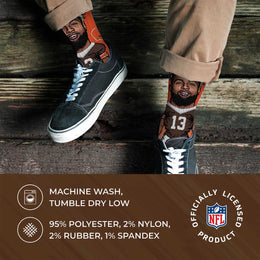 Cleveland Browns NFL Adult V Curve MVP Player Crew Socks - Orange #13