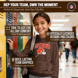 Cleveland Browns NFL Youth Home Team Hoodie- Kids Hooded Sweatshirt - Brown