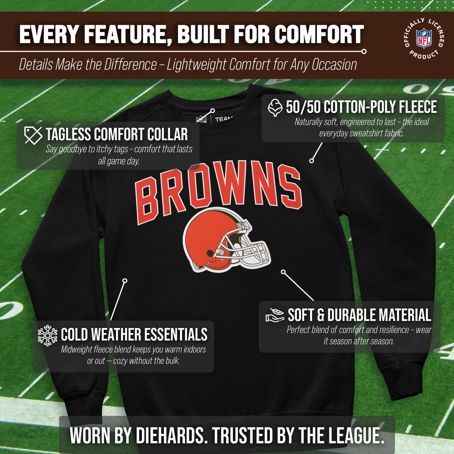 Cleveland Browns NFL Home Team Crew - Black
