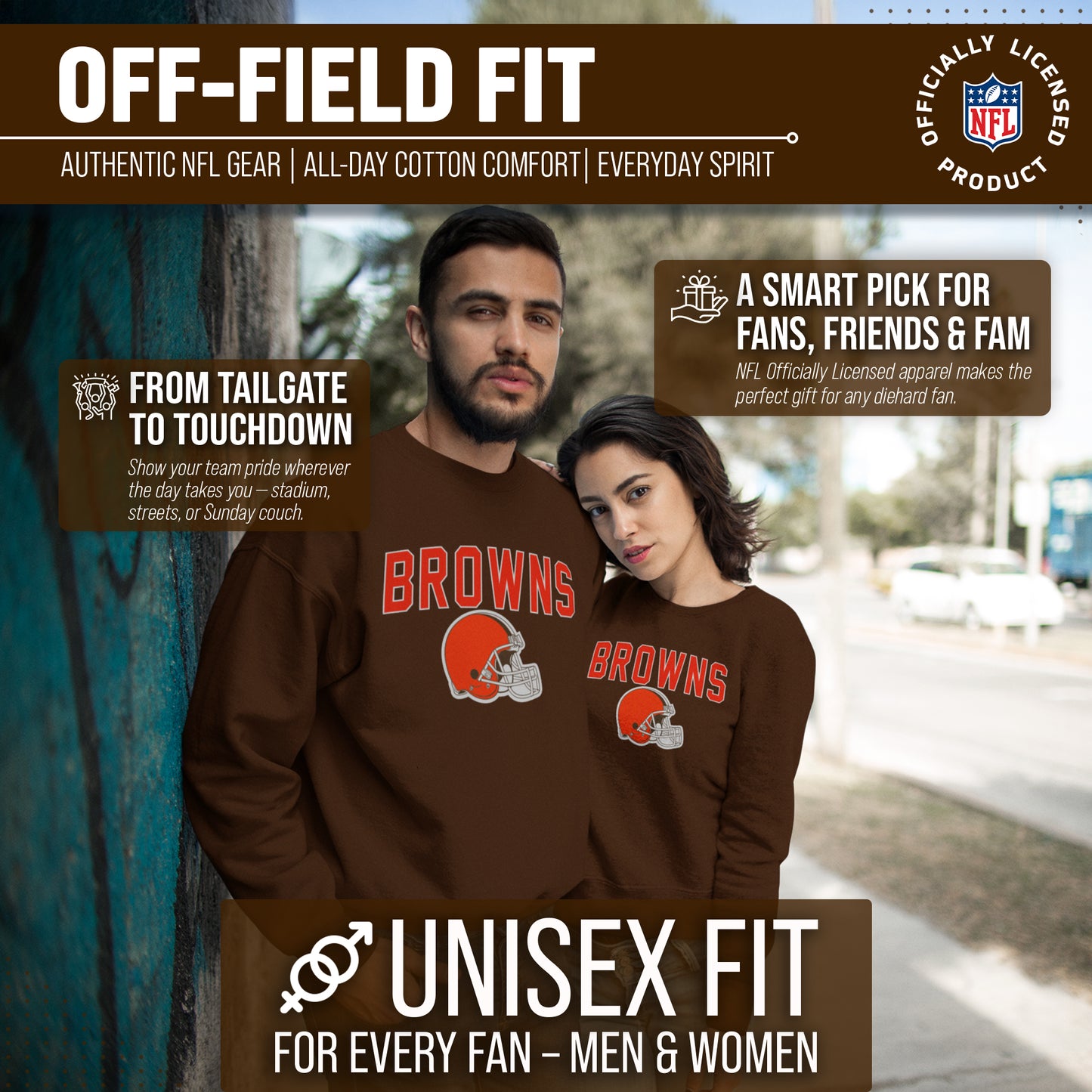 Cleveland Browns NFL Home Team Crew - Brown