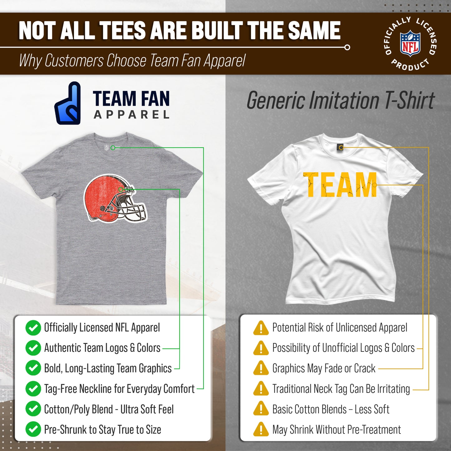 Cleveland Browns NFL Modern Throwback T-shirt - Team Color