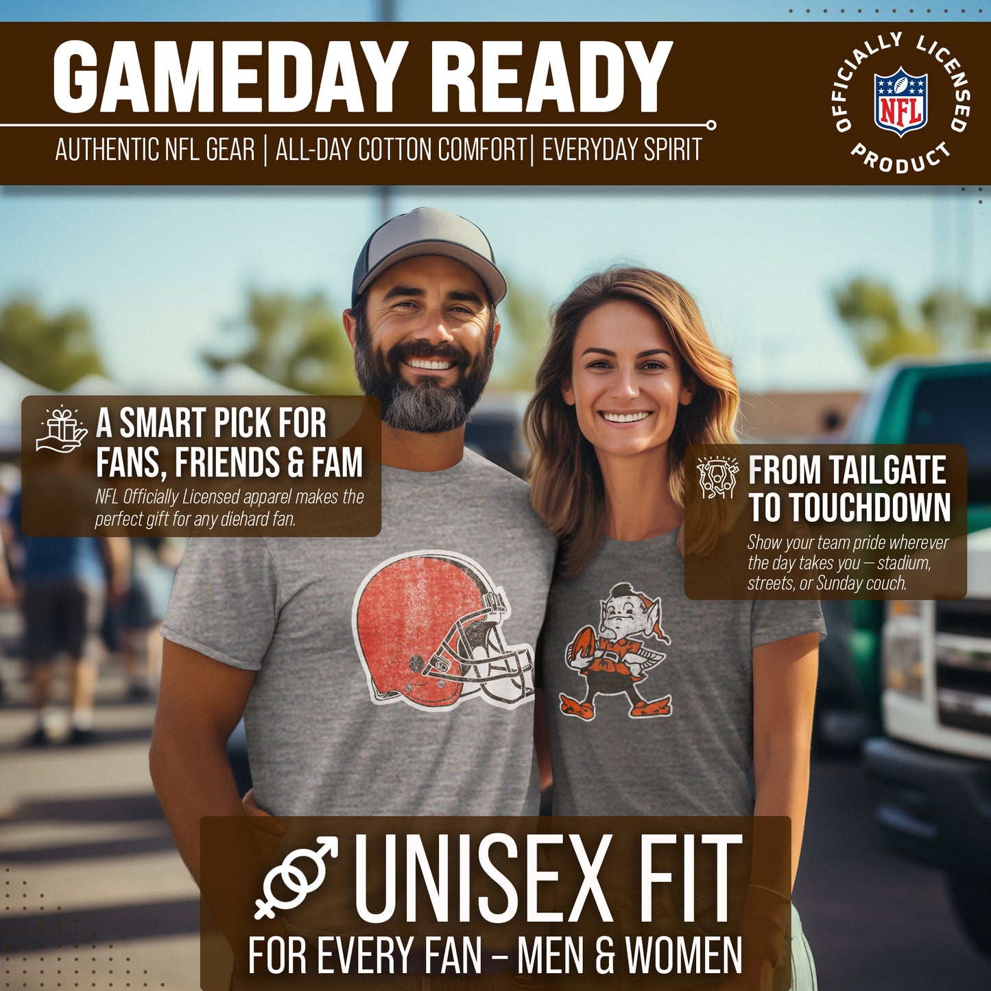 Cleveland Browns NFL Modern Throwback T-shirt - Team Color