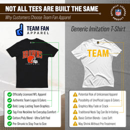 Cleveland Browns NFL Adult All Star Heather Tag-Less T-Shirt - Black Heather