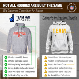 Cleveland Browns NFL Adult Unisex Starting Fresh Ultra Soft Fleece Hooded Sweatshirt - Athletic Heather