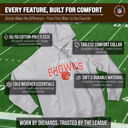 Cleveland Browns NFL Adult Unisex Starting Fresh Ultra Soft Fleece Hooded Sweatshirt - Athletic Heather