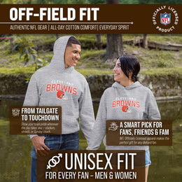 Cleveland Browns NFL Adult Unisex Starting Fresh Ultra Soft Fleece Hooded Sweatshirt - Athletic Heather