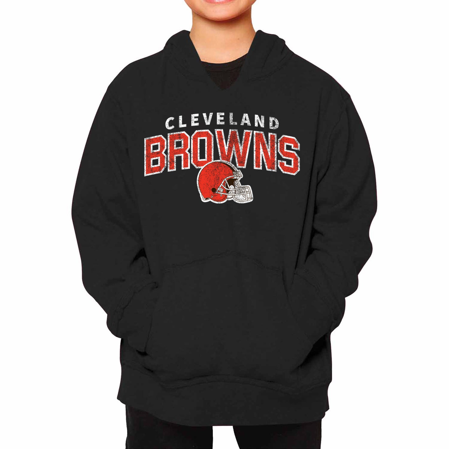 Cleveland Browns NFL Youth Starting Fresh Hoodie- Pro Football Sweatshirt for Boys and Girls - Black