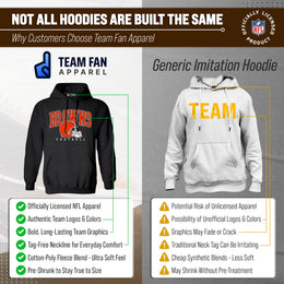 Cleveland Browns NFL Adult Unisex All Star Soft Fleece Hooded Sweatshirt - Black Heather
