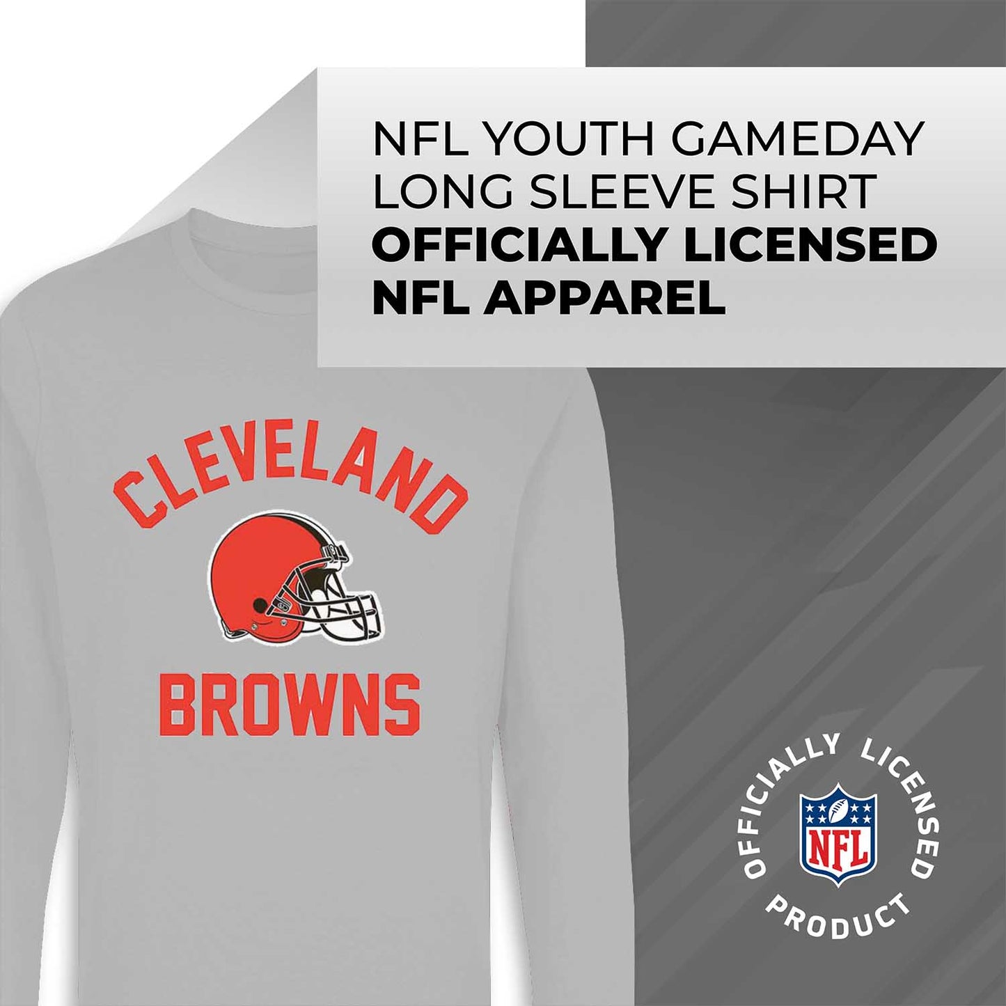 Cleveland Browns NFL Youth Gameday Crewneck Sweatshirt - Gray