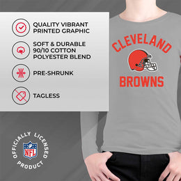 Cleveland Browns NFL Gameday Youth Football Long Sleeve Shirt - Gray