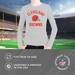 Cleveland Browns NFL Gameday Youth Football Long Sleeve Shirt - Gray