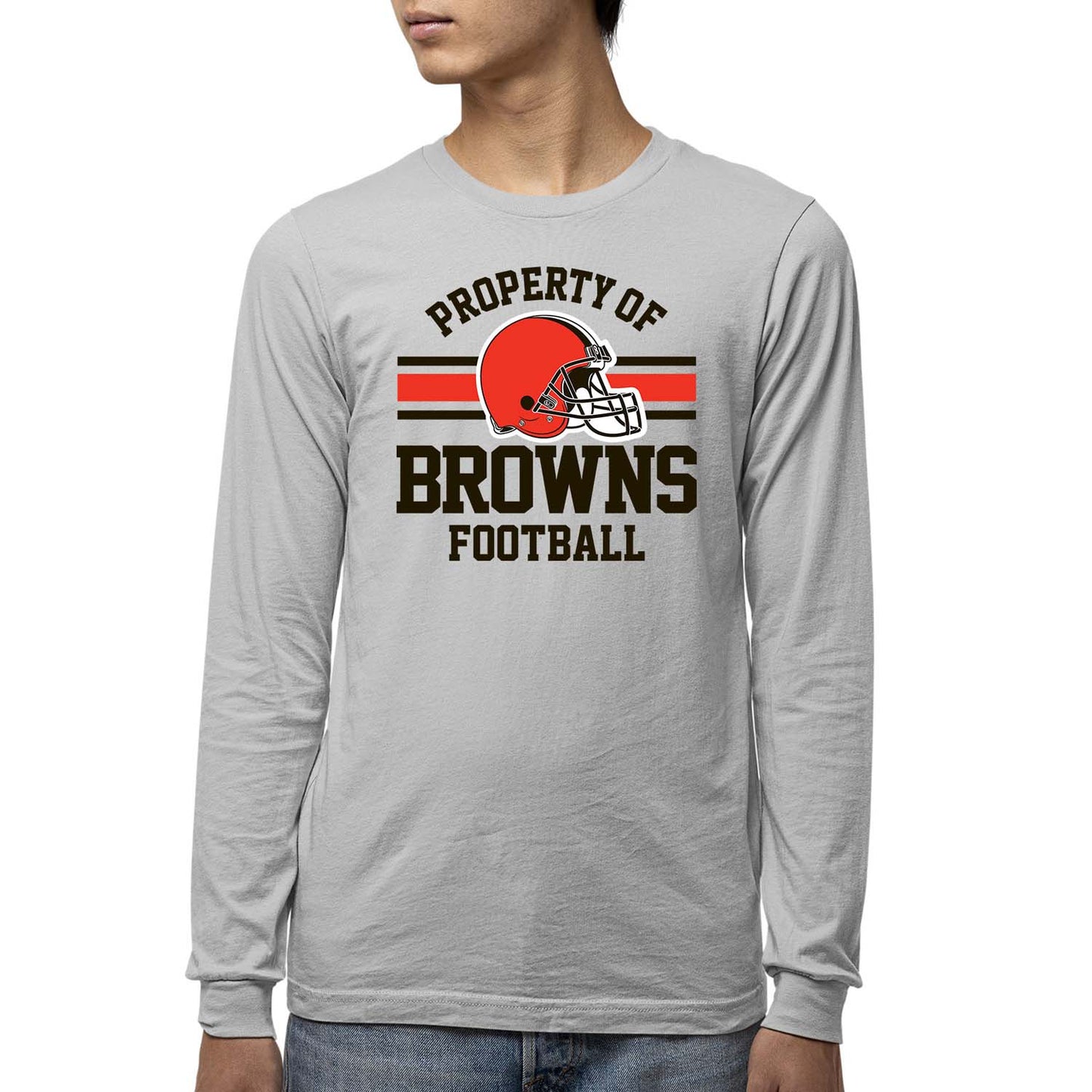 Cleveland Browns NFL Gameday Youth Football Long Sleeve Shirt - Gray