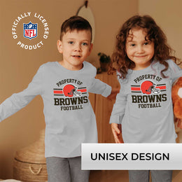 Cleveland Browns NFL Gameday Youth Football Long Sleeve Shirt - Gray