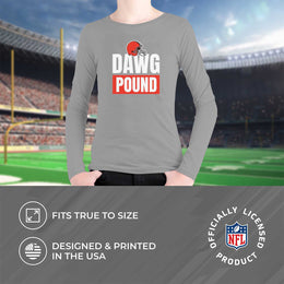 Cleveland Browns NFL Youth Team Slogan Long Sleeve Shirt  - Gray
